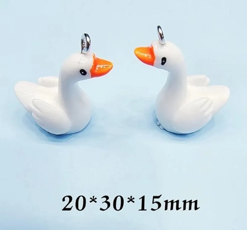 Cute Sweet Tortoise Rabbit Swan Resin Stoving Varnish Jewelry Accessories