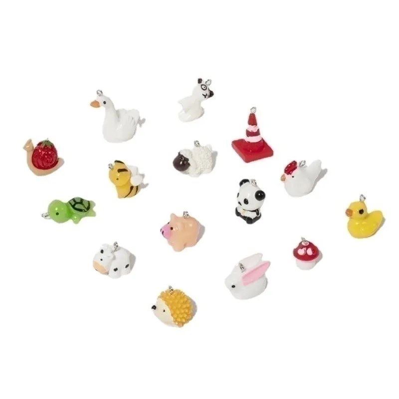 Cute Sweet Tortoise Rabbit Swan Resin Stoving Varnish Jewelry Accessories