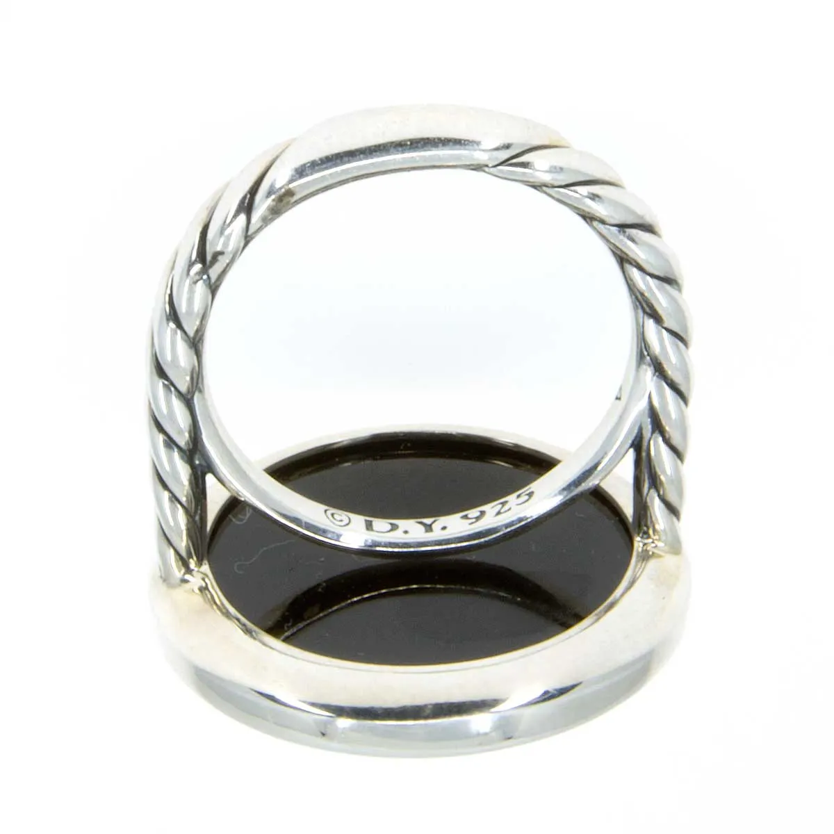 David Yurman Elements Ring with Black Onyx and Diamonds