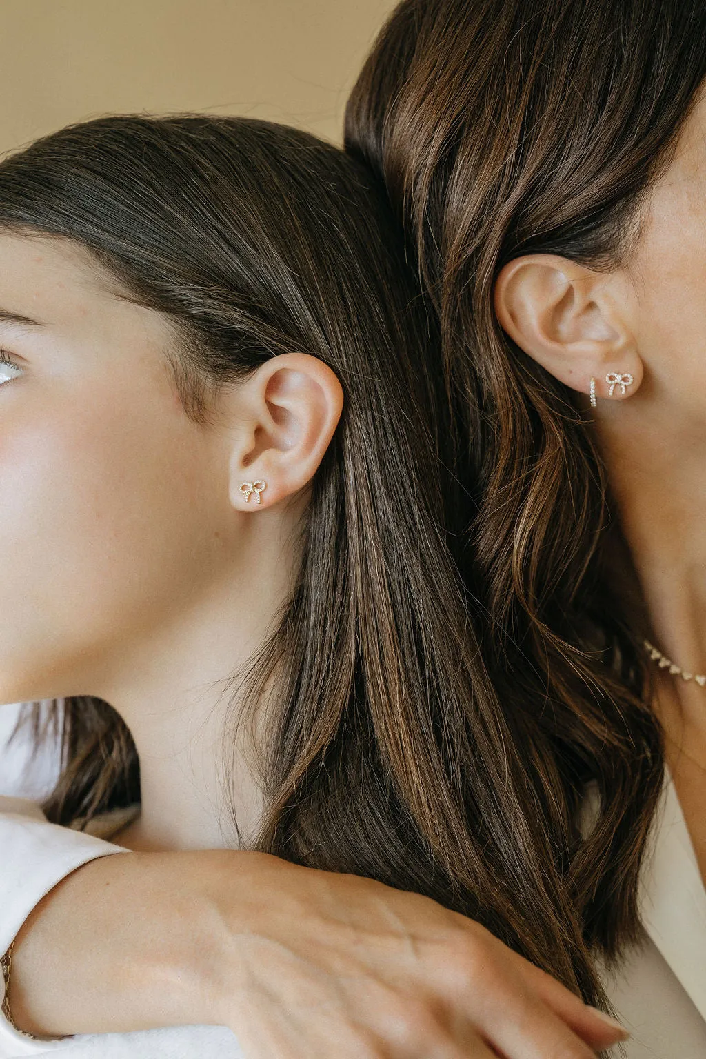 Diamond Bow Studs