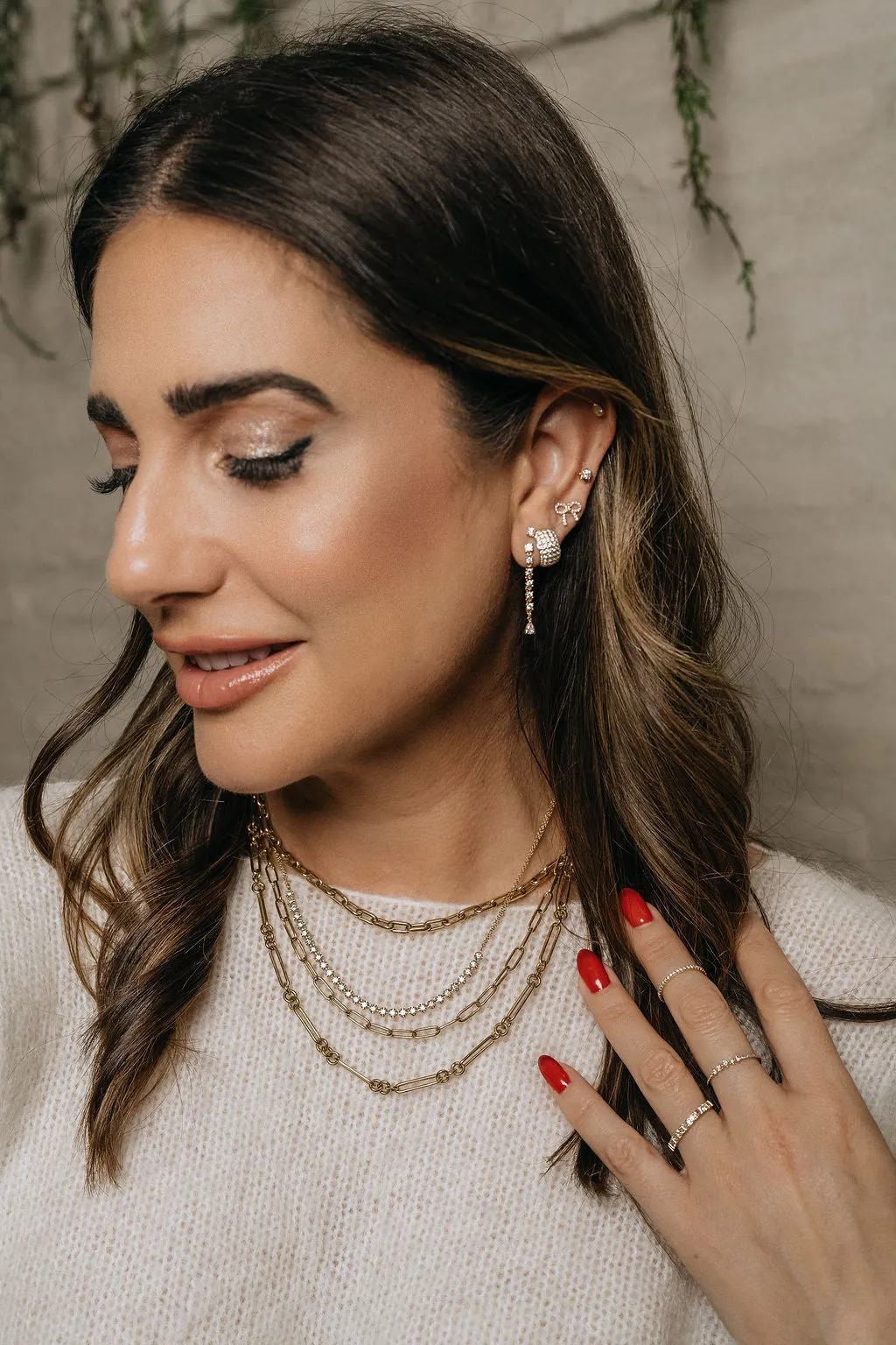 Diamond Bow Studs