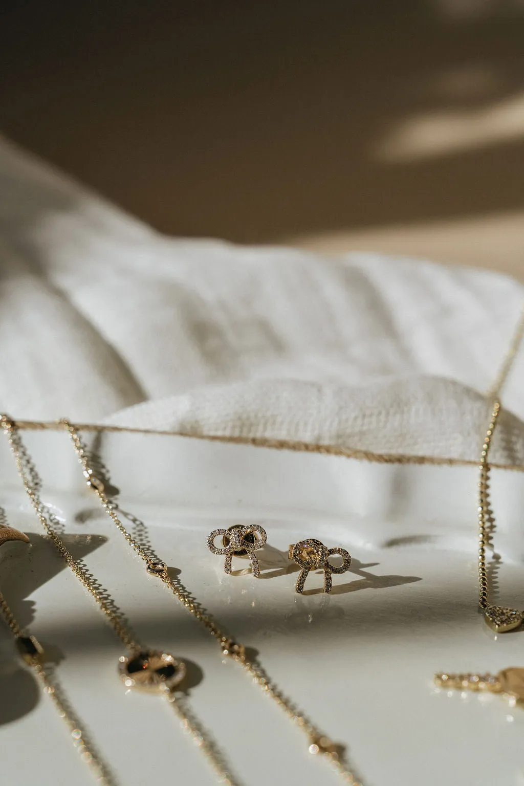 Diamond Bow Studs