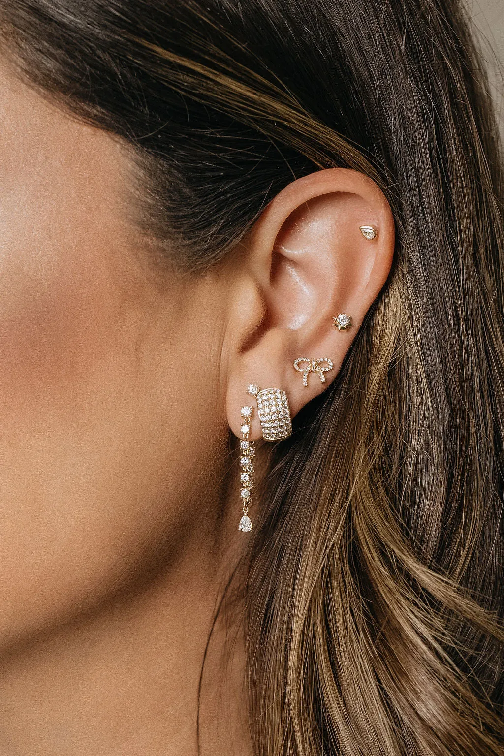 Diamond Bow Studs