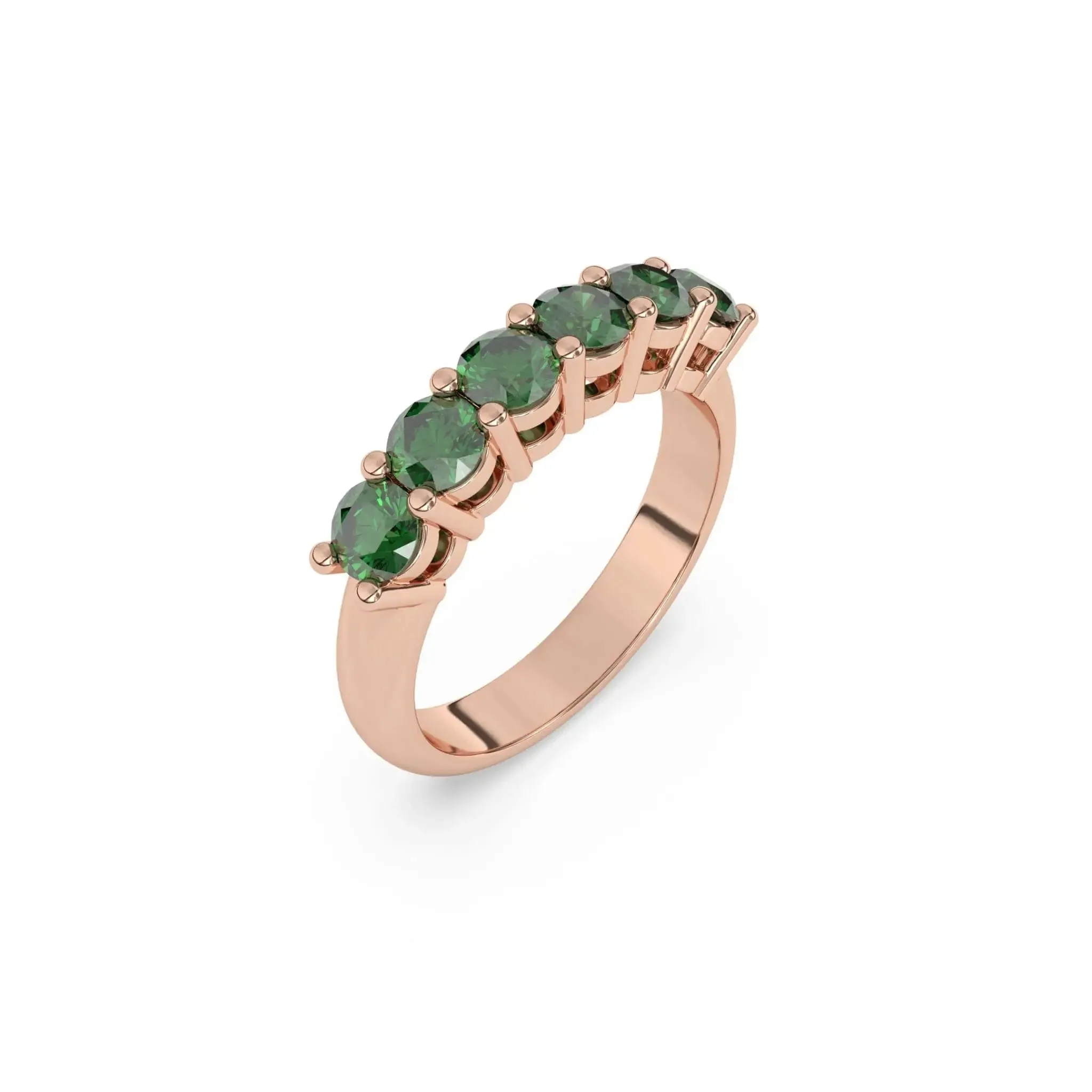 Emerald Six Stone Ring