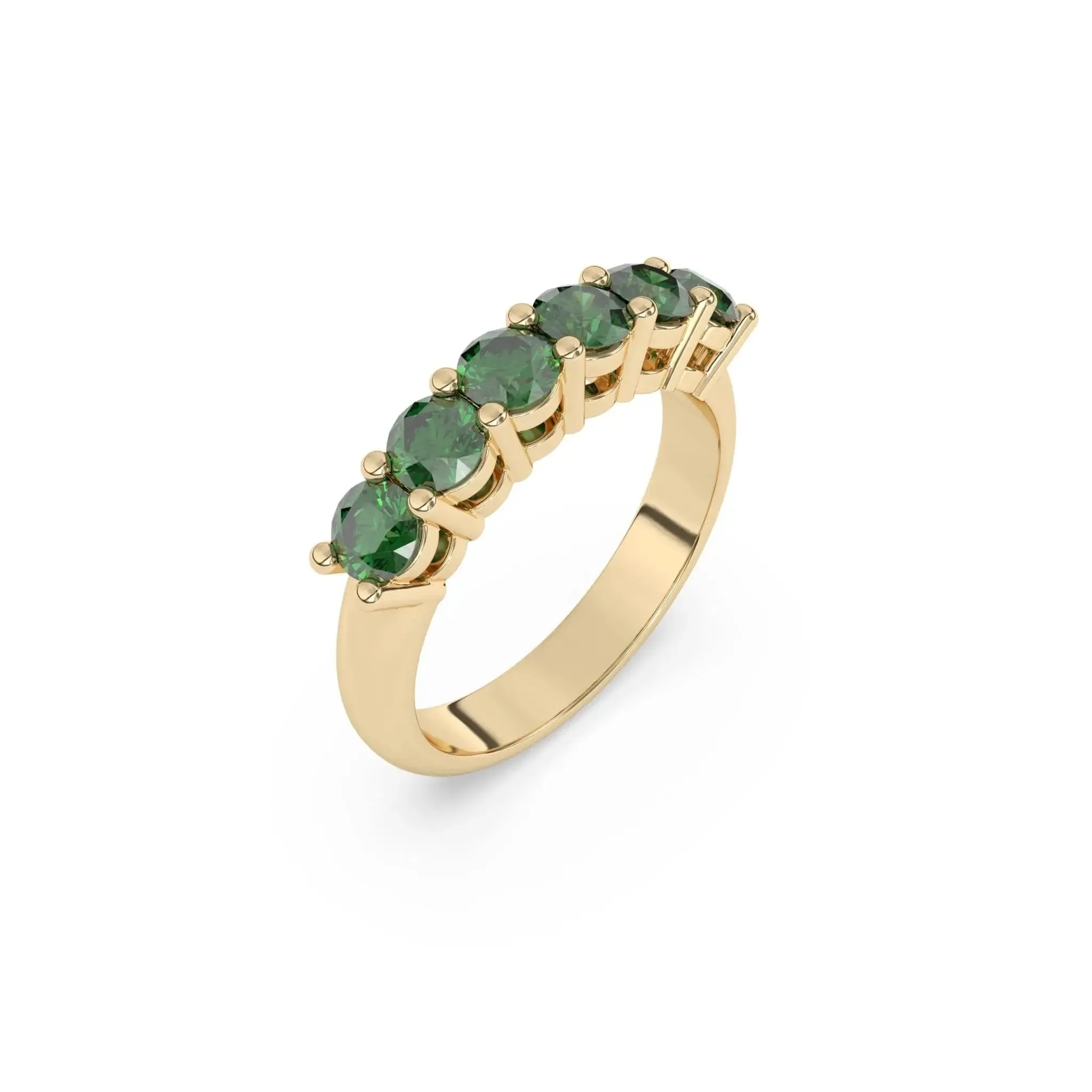 Emerald Six Stone Ring