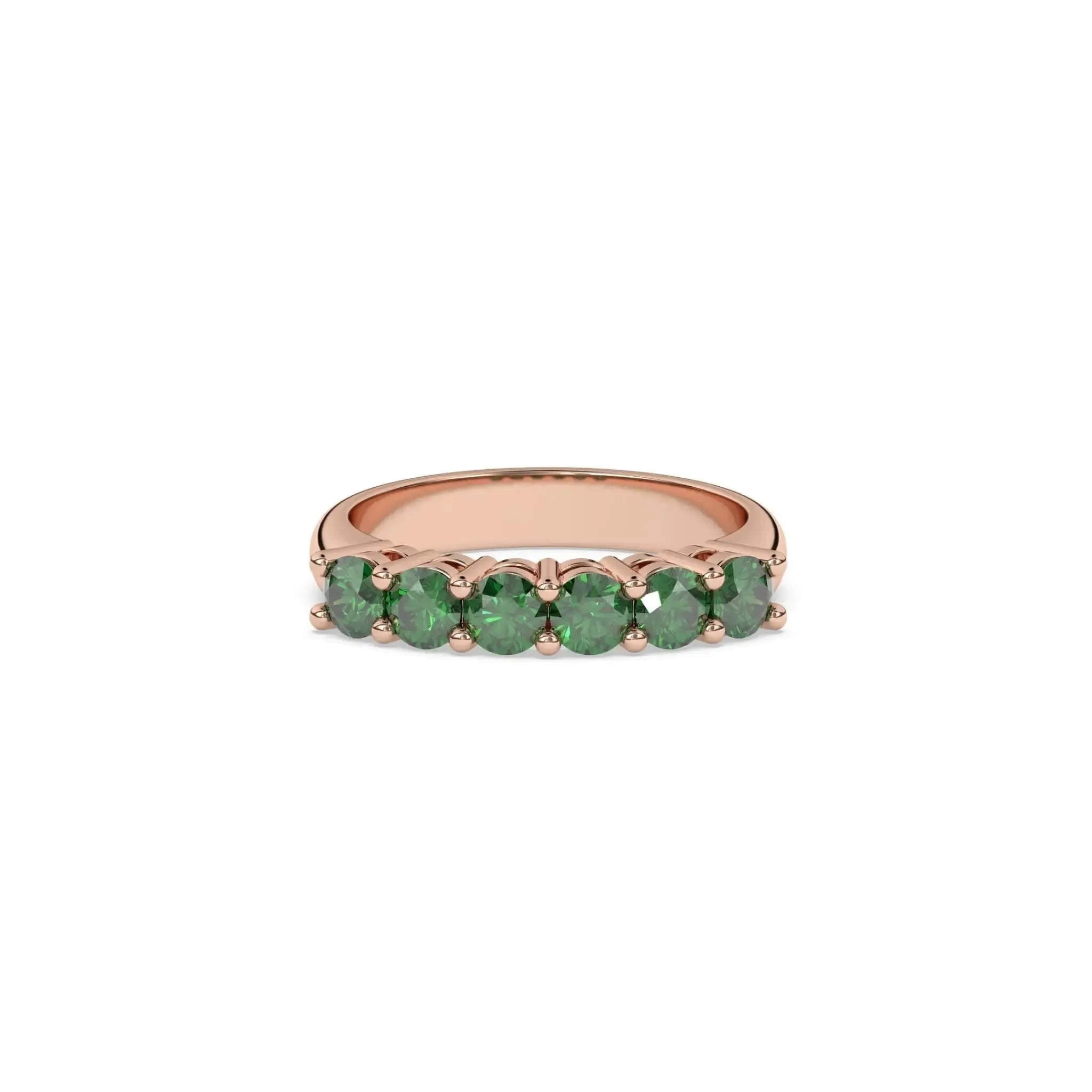 Emerald Six Stone Ring
