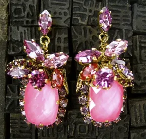 Erickson Beamon Bosa Nova Earrings - Pink Custom