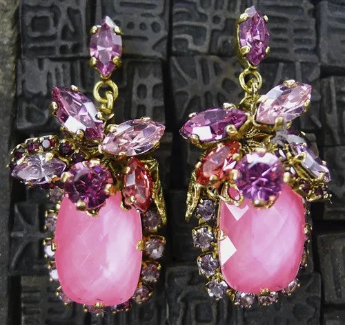 Erickson Beamon Bosa Nova Earrings - Pink Custom