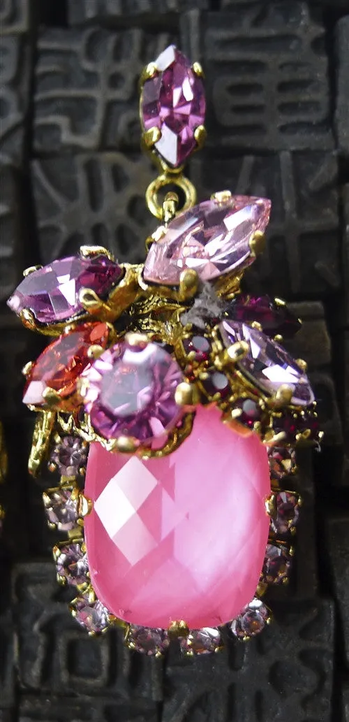 Erickson Beamon Bosa Nova Earrings - Pink Custom