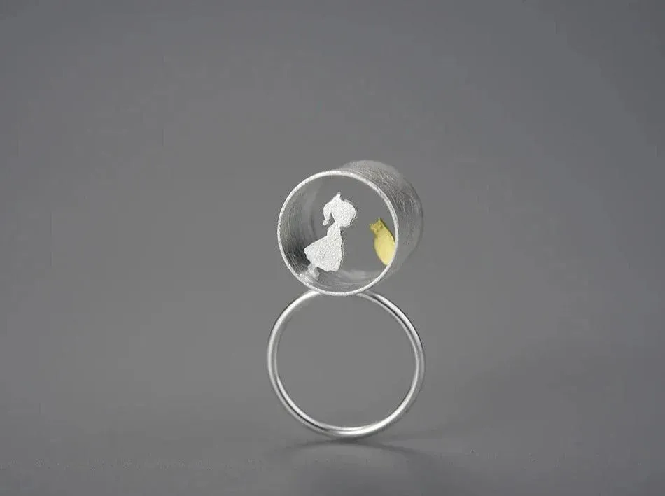 Finger Ring Charm Jewelry - Meeting Love With Cat - LFJD0092