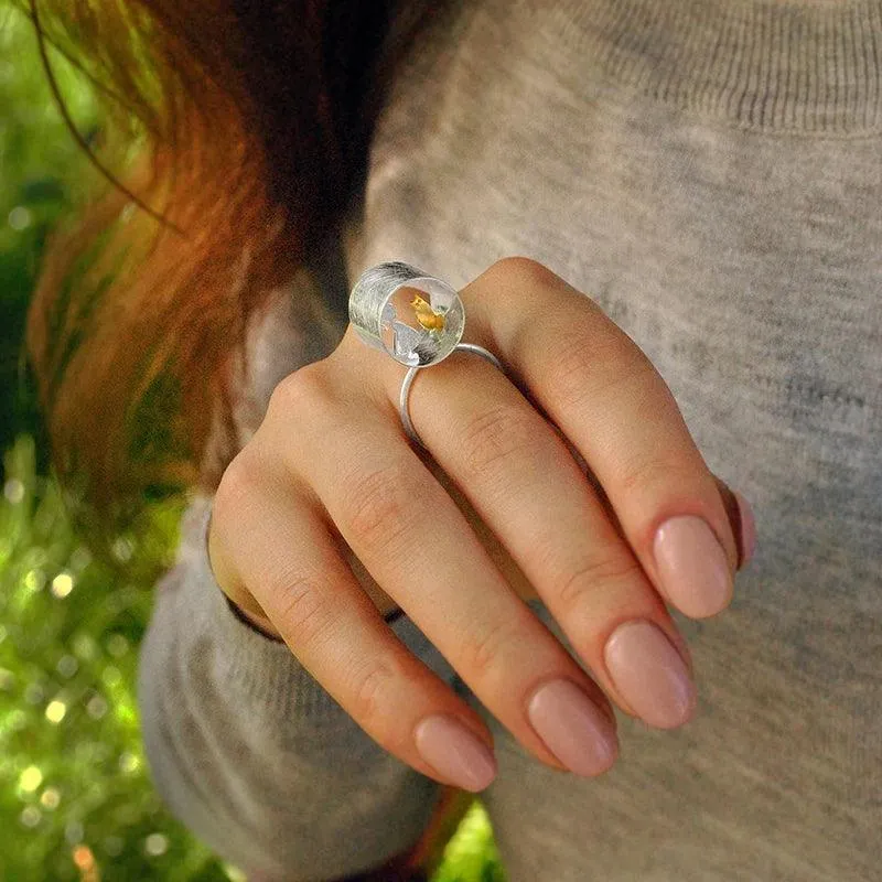 Finger Ring Charm Jewelry - Meeting Love With Cat - LFJD0092