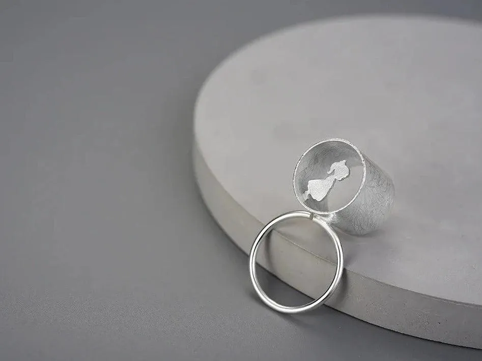 Finger Ring Charm Jewelry - Meeting Love With Cat - LFJD0092
