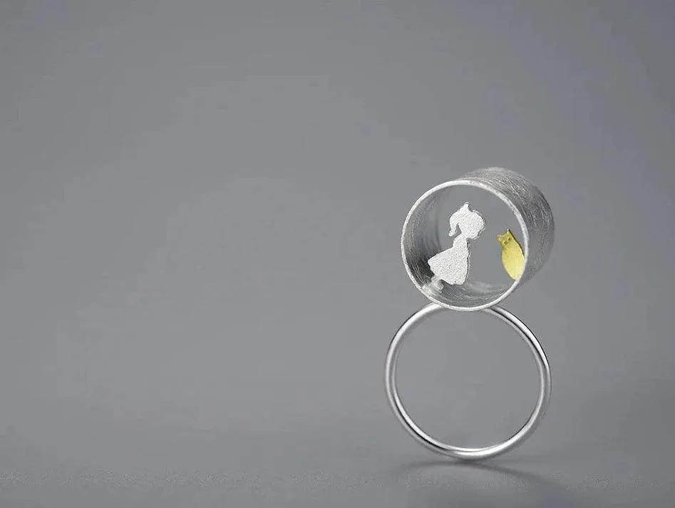 Finger Ring Charm Jewelry - Meeting Love With Cat - LFJD0092