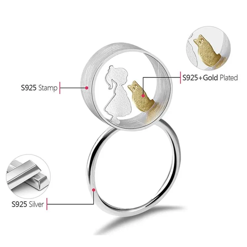 Finger Ring Charm Jewelry - Meeting Love With Cat - LFJD0092