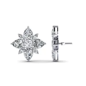 Flower Earrings Zircon
