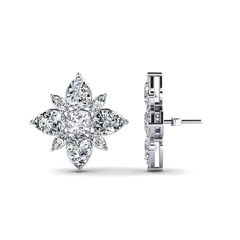 Flower Earrings Zircon