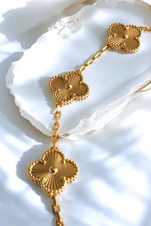 Gold Clover Leaf Bracelet
