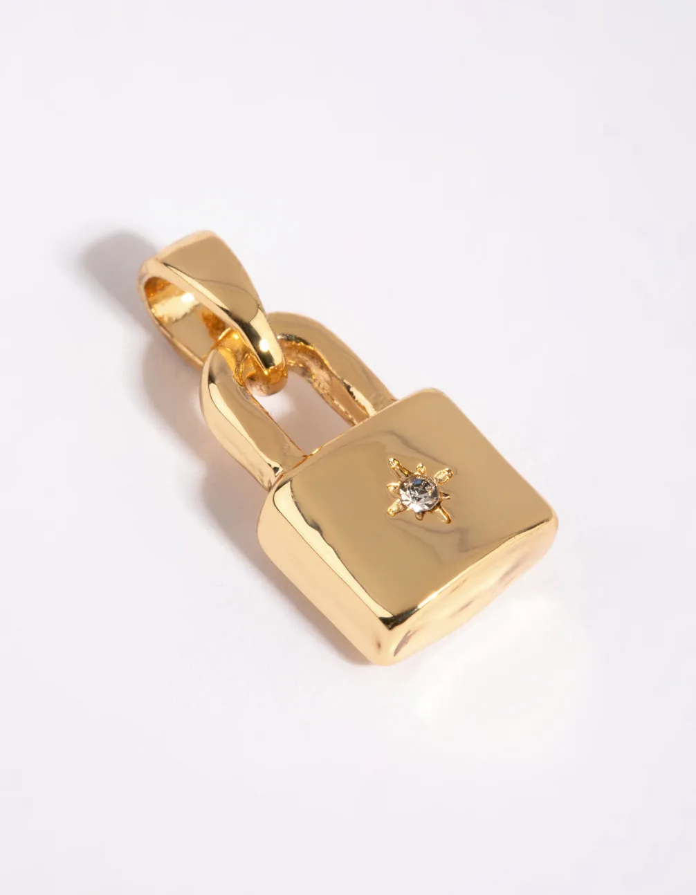 Gold Plated Padlock Charm