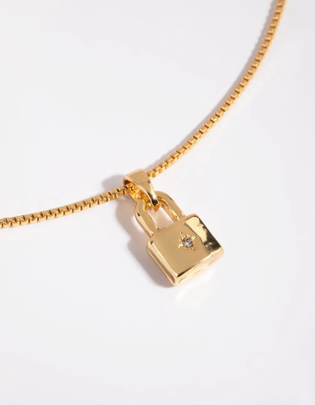 Gold Plated Padlock Charm
