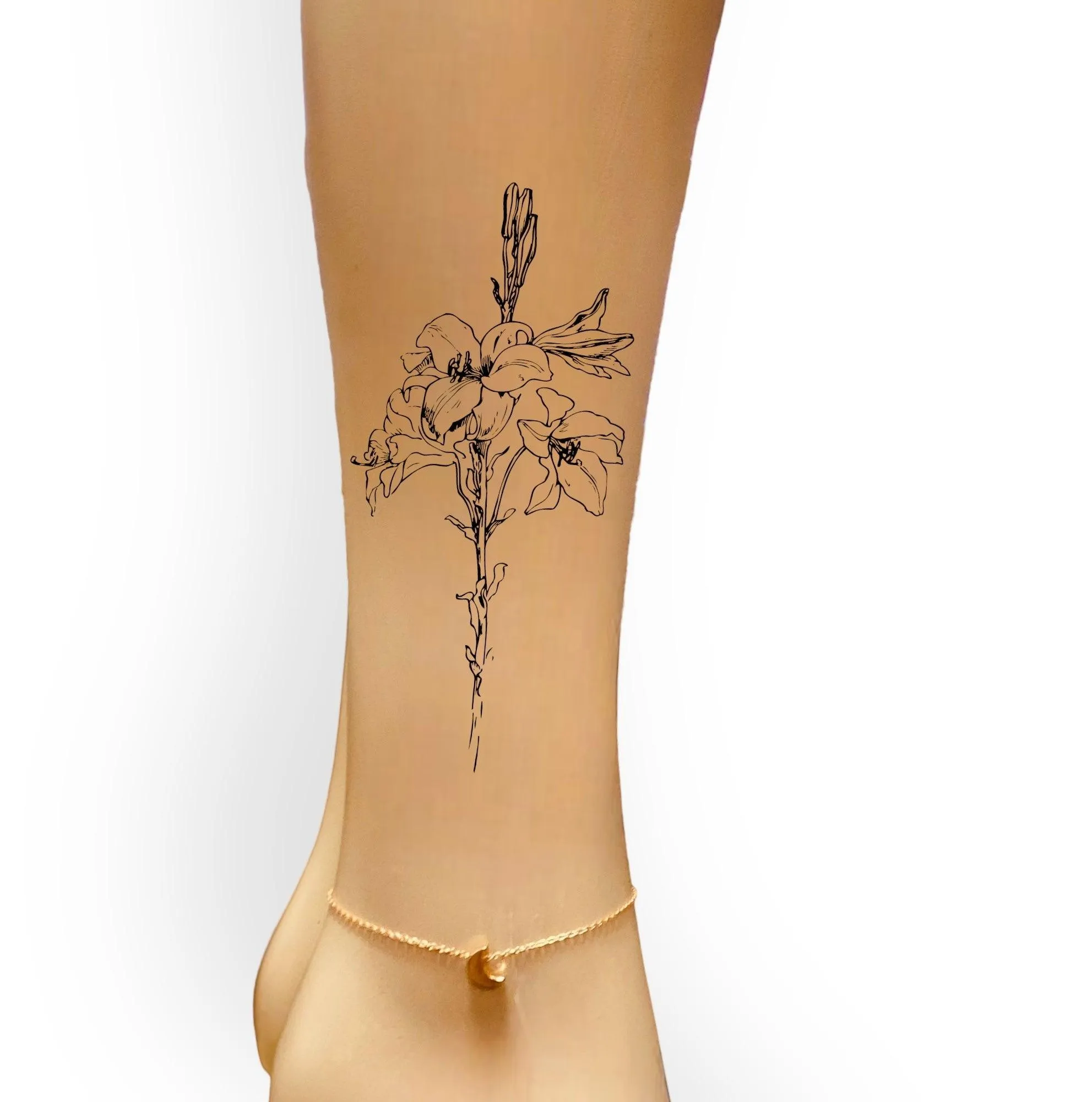 Golden Crescent Moon Anklet