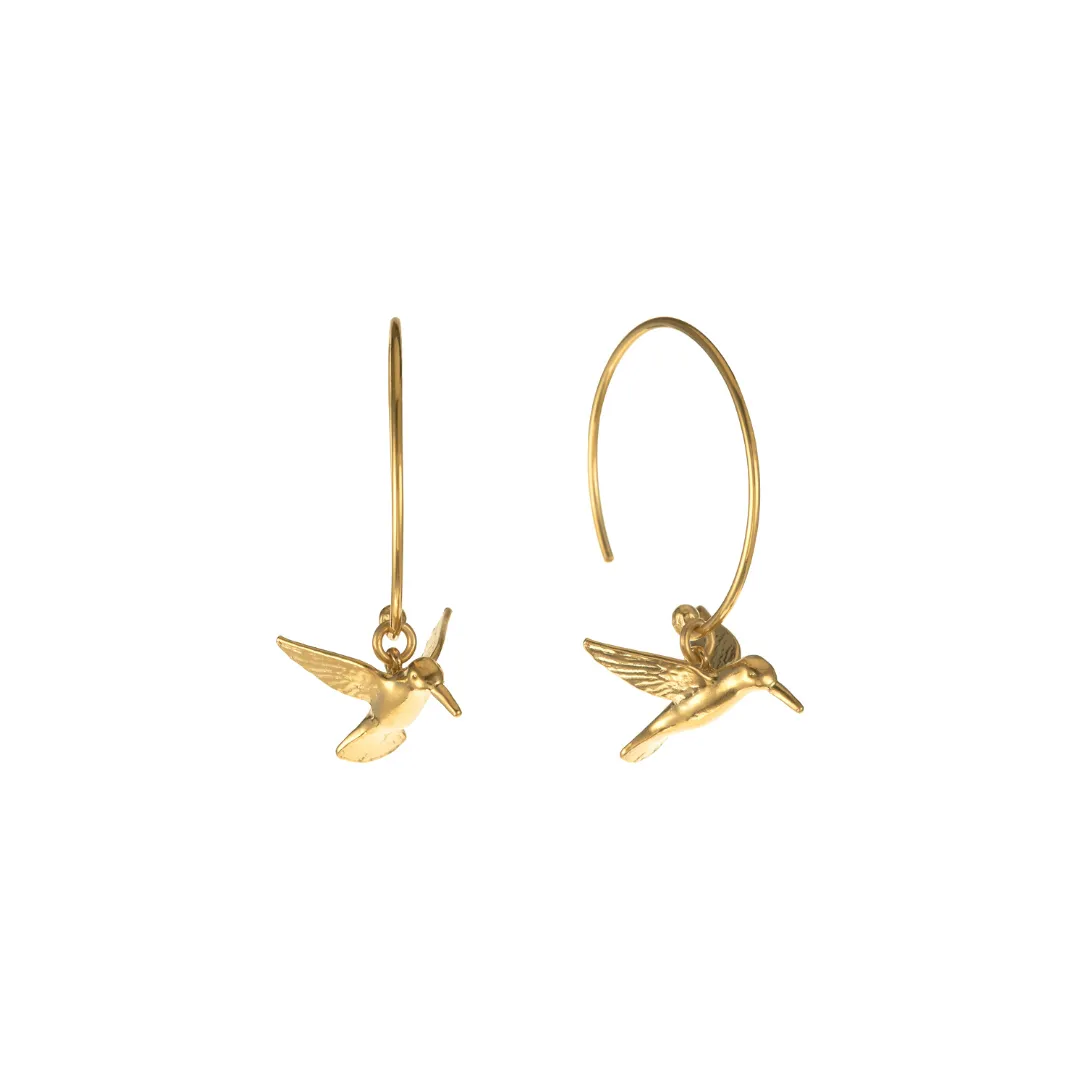 Hummingbird Hoop Earrings