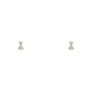 Itty Bitty Double Diamond Drop Studs