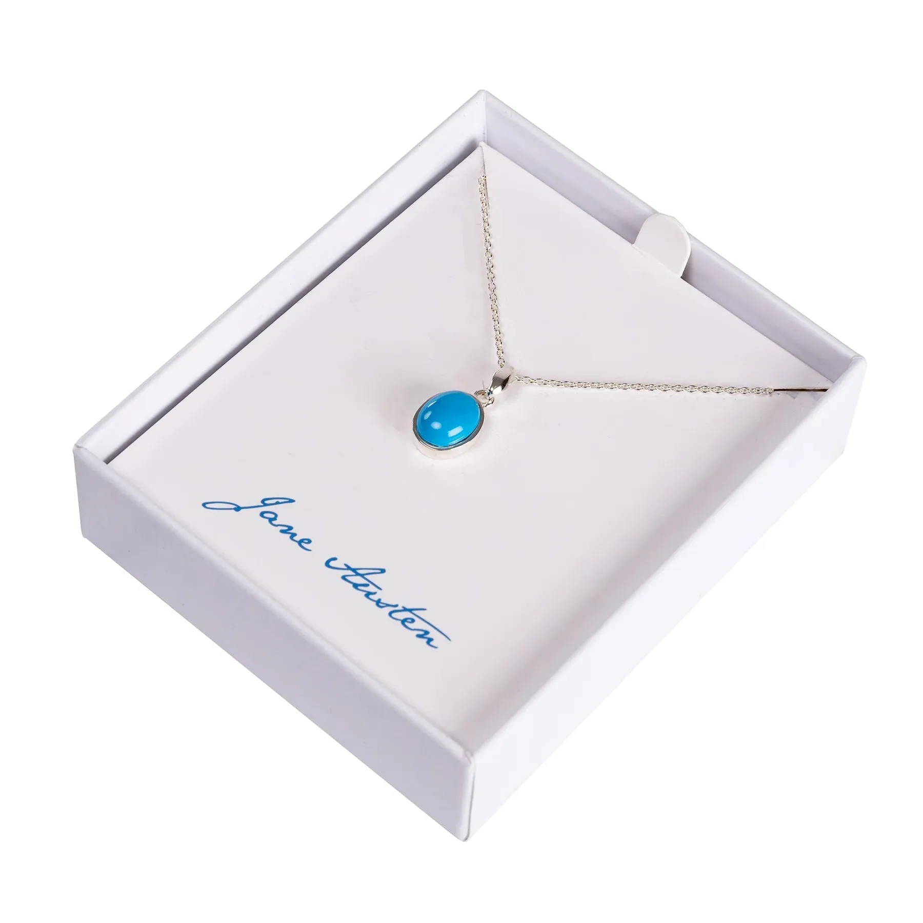 Jane Austen Turquoise Pendant Necklace