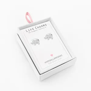 Jewellery Lucky Elephant Silver Plated Stud Earrings