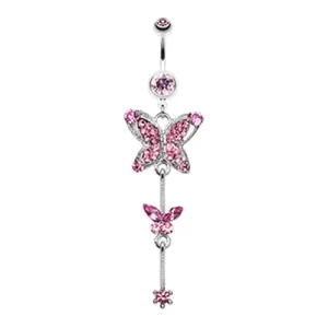 Kaleidoscope Butterfly Navel Ring