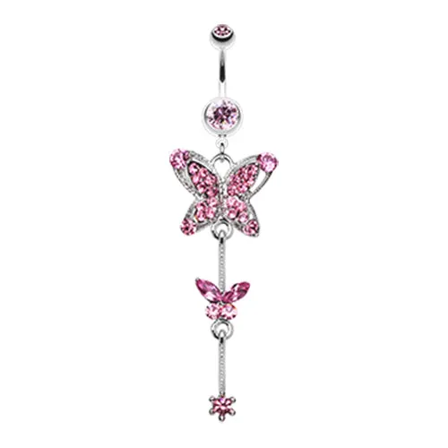 Kaleidoscope Butterfly Navel Ring