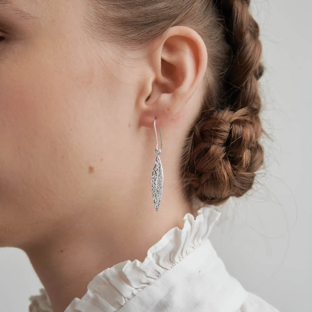 Karen Walker Leaf Earrings - Sterling Silver