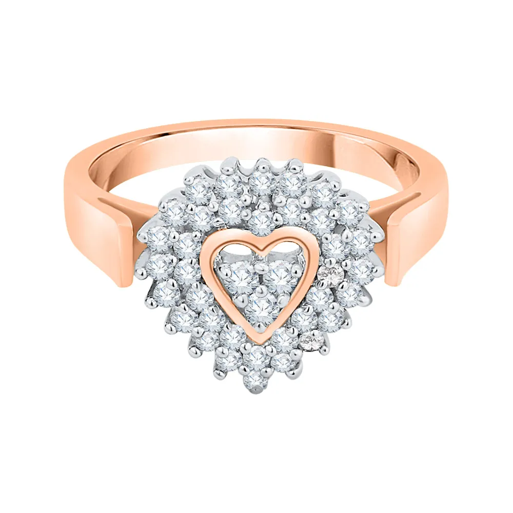 KATARINA 1/2 cttw Prong Set Diamond Heart Ring