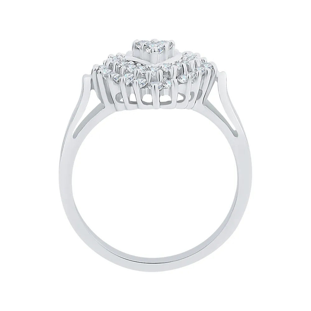 KATARINA 1/2 cttw Prong Set Diamond Heart Ring
