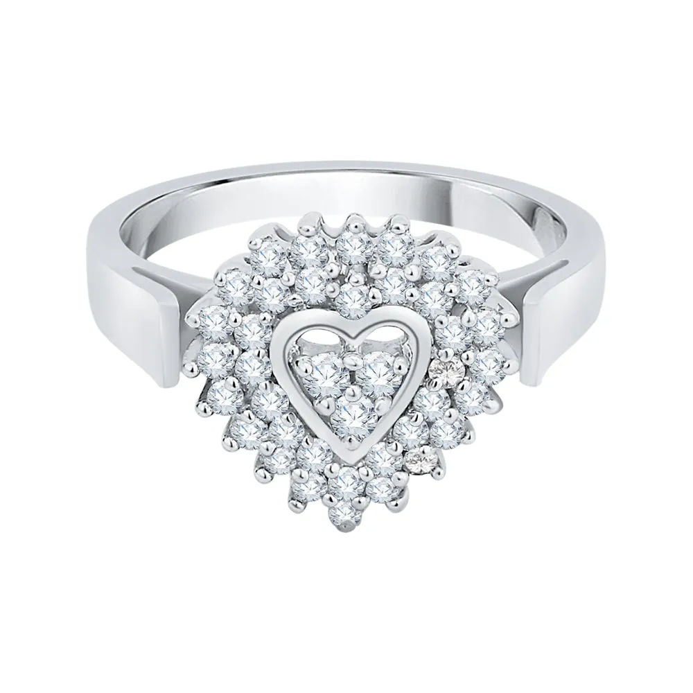 KATARINA 1/2 cttw Prong Set Diamond Heart Ring