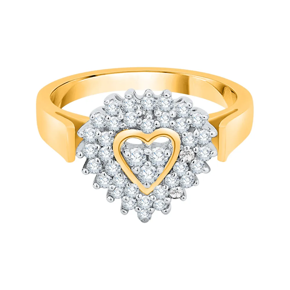 KATARINA 1/2 cttw Prong Set Diamond Heart Ring