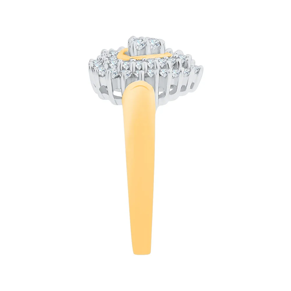 KATARINA 1/2 cttw Prong Set Diamond Heart Ring