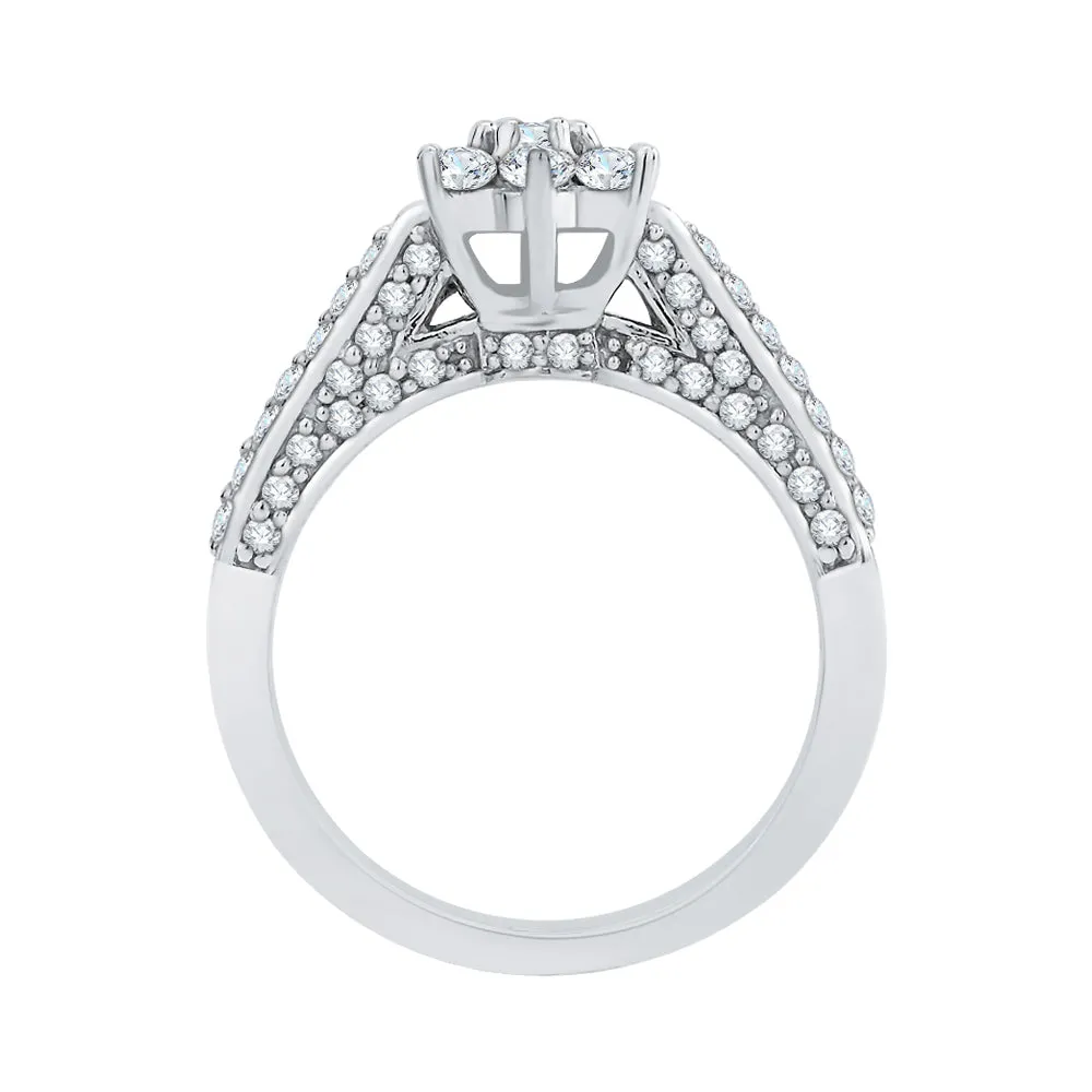 KATARINA 3/4 cttw Diamond Cluster Engagement Ring