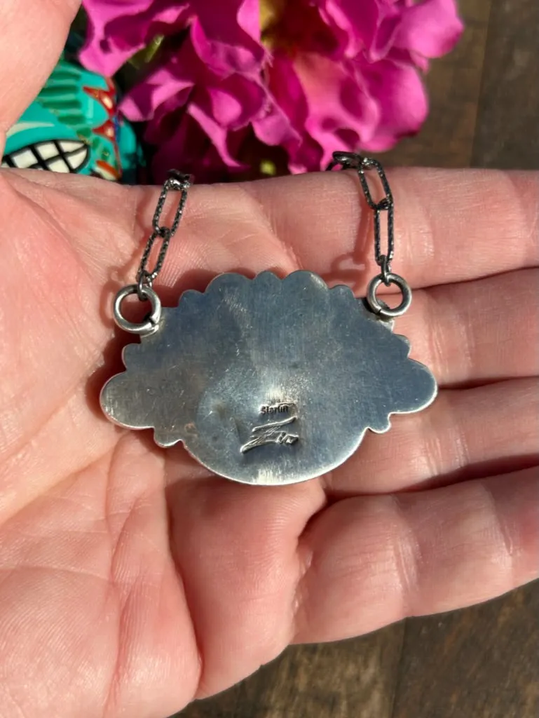 Kingman and Orange Spiny Necklace #1