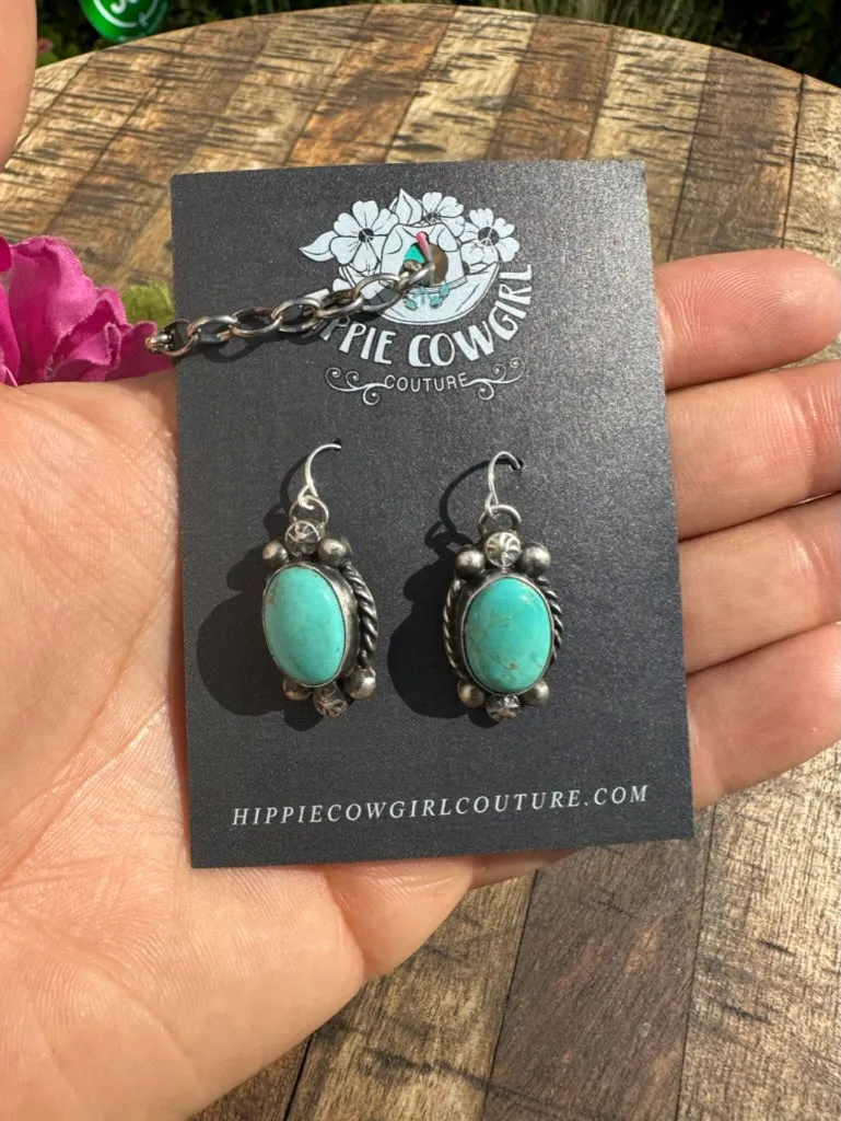 Kingman Turquoise Lariat Set
