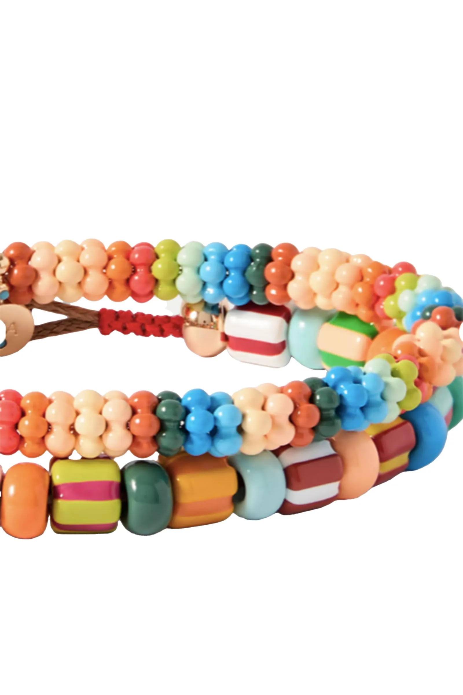 La Sponda Set Of Two Gold-tone And Enamel Bracelets