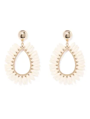 Large Woven Teardrop Earrings