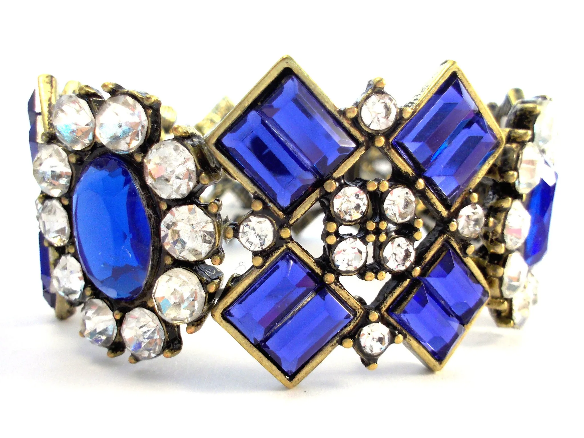 Luxe Crystal Cluster Stretch Bracelet- 2 Color Options