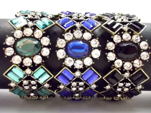 Luxe Crystal Cluster Stretch Bracelet- 2 Color Options