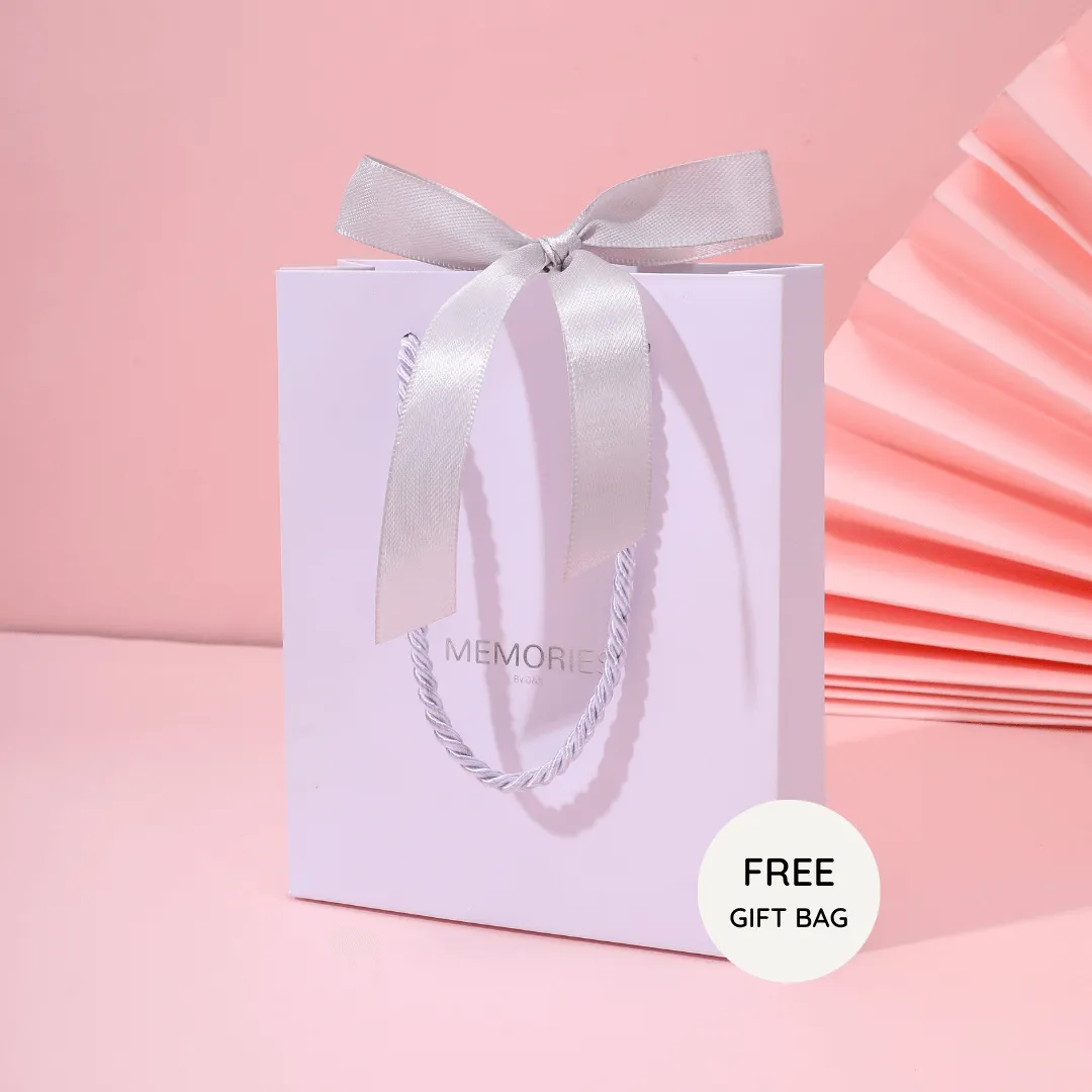 Memories: "THANK YOU" | Heart Bracelet | White Gold-Plated