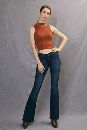 MID RISE FLARE JEANS