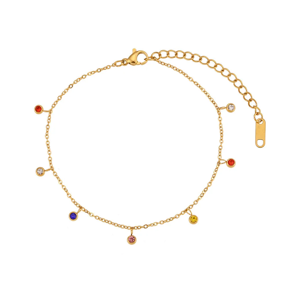 Minimalist Women Geometric 18K Gold Plated Anklets