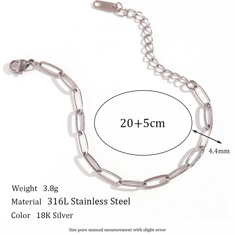 Minimalist Women Geometric Stainless Steel Anklets