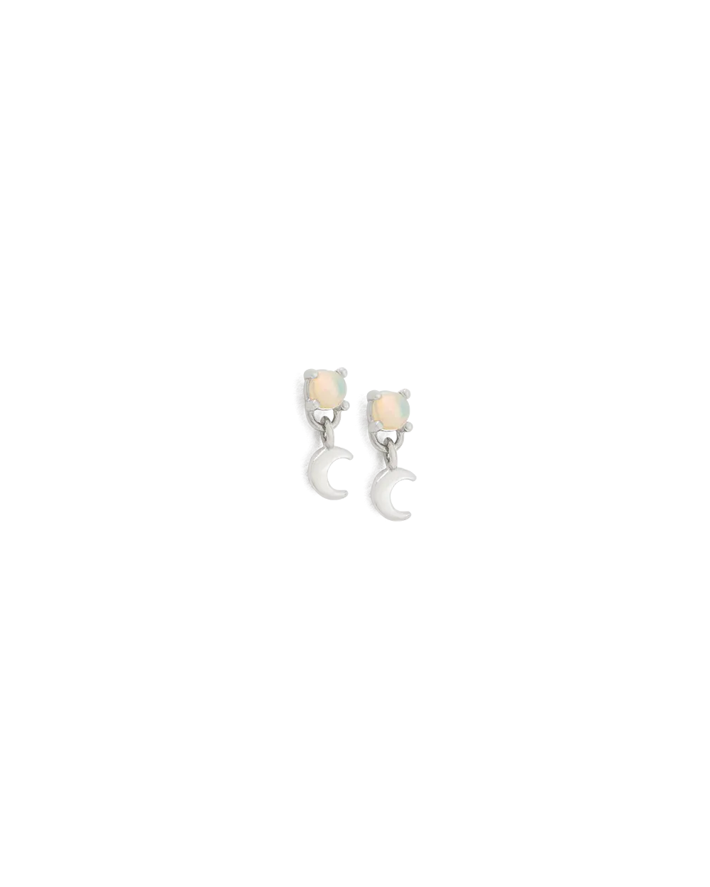 Moon Opal Studs (Sterling Silver)