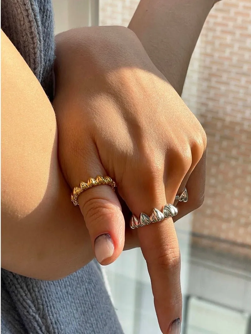 Multi Heart Stacking Ring
