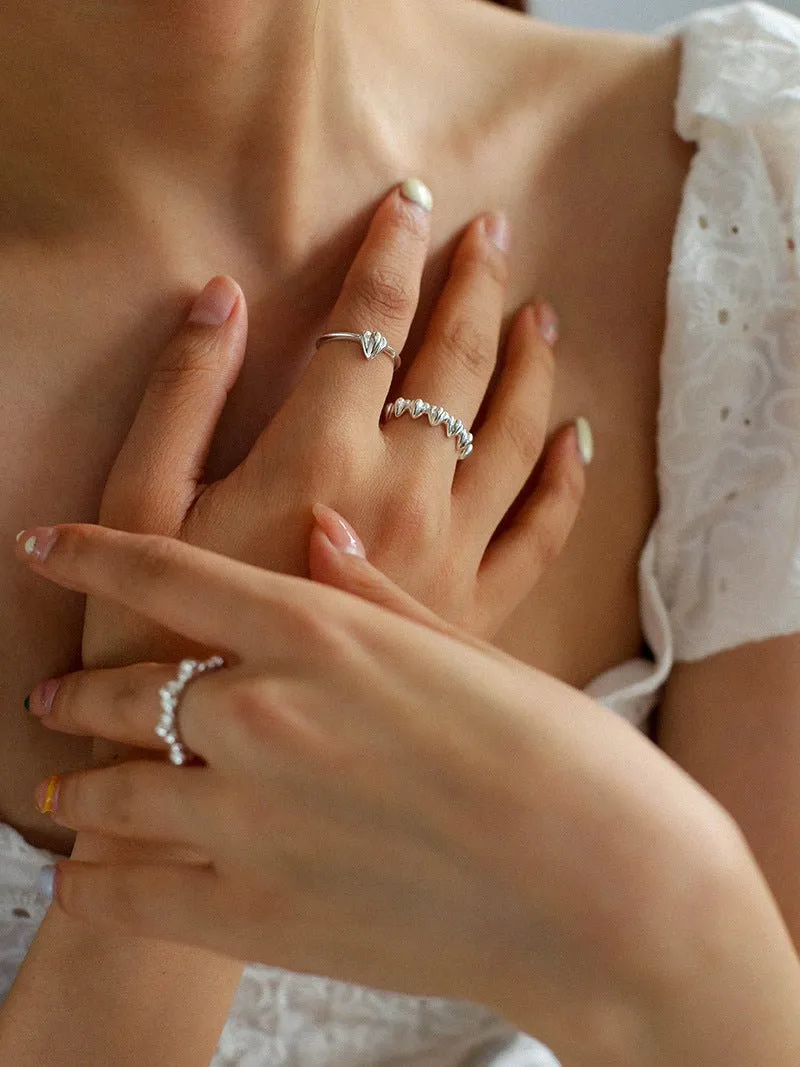 Multi Heart Stacking Ring